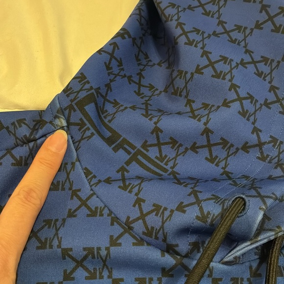 OFF-WHITE Athleisure Monogram Hoodie Blue/Green/Yellow Size S - Picture 15 of 16